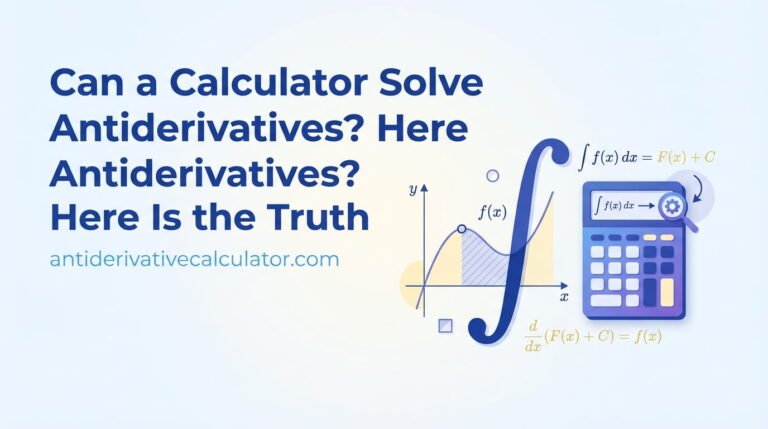 Can a Calculator Solve Antiderivatives? Here Is the Truth