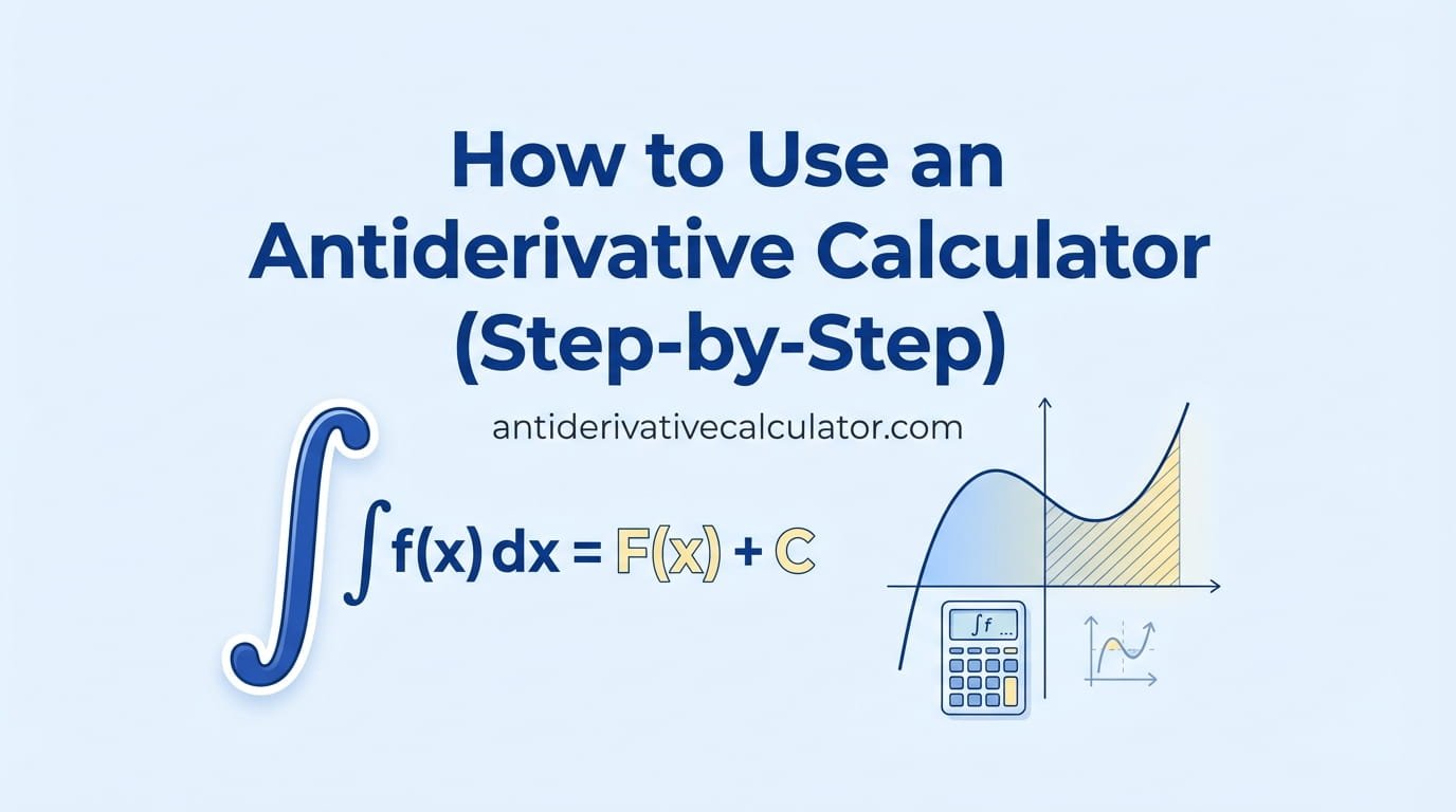 How to Use an Antiderivative Calculator (Step-by-Step) – illustrated guide from AntiderivativeCalculator.com