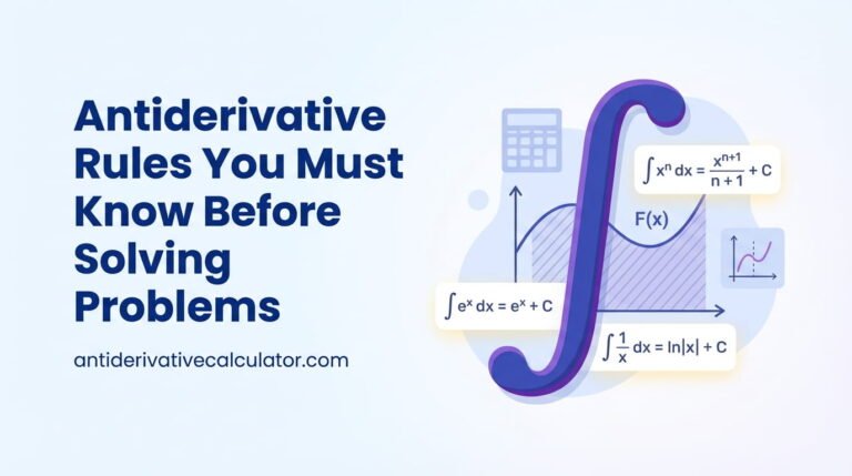 Antiderivative Rules You Must Know Before Solving Problems