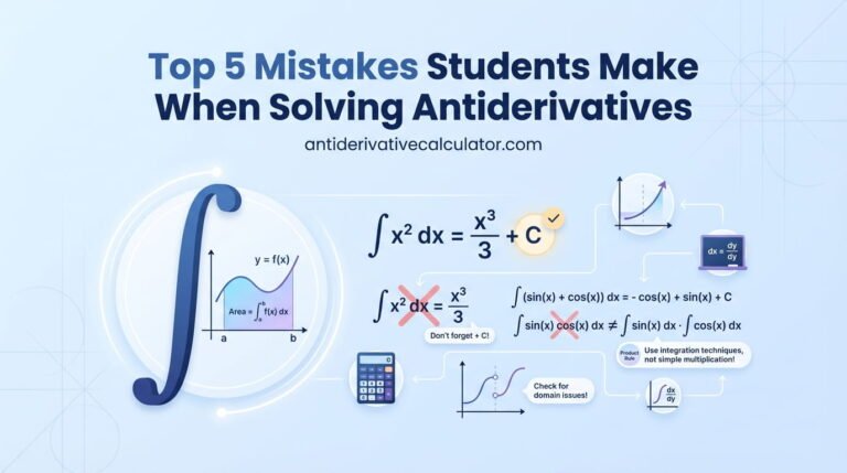 Top 5 Mistakes Students Make When Solving Antiderivatives